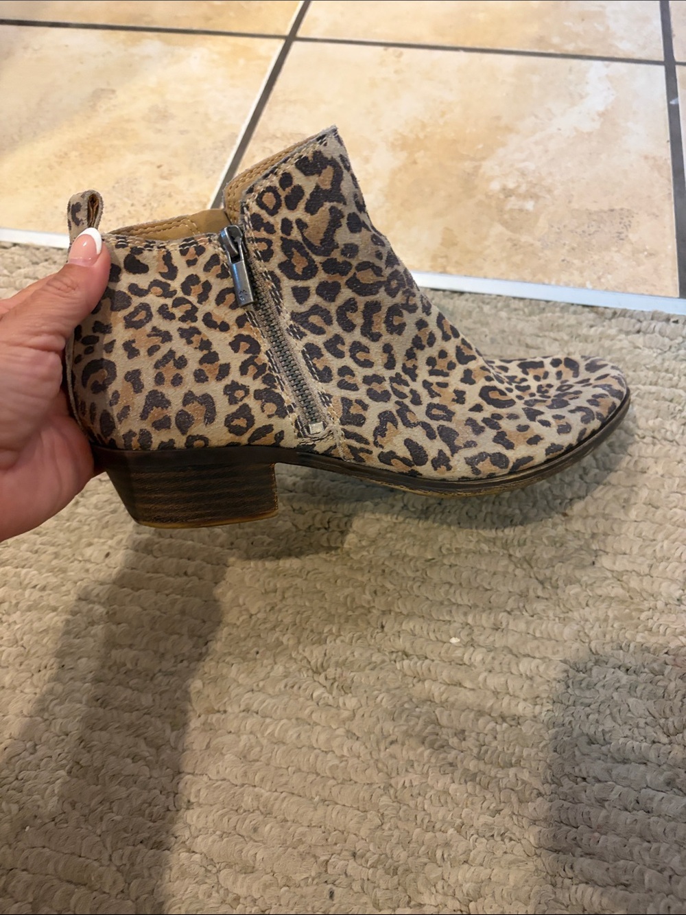 Lucky Brand Leopard Print Side-Zip Women's Ankle Boot - Picture 6 of 10